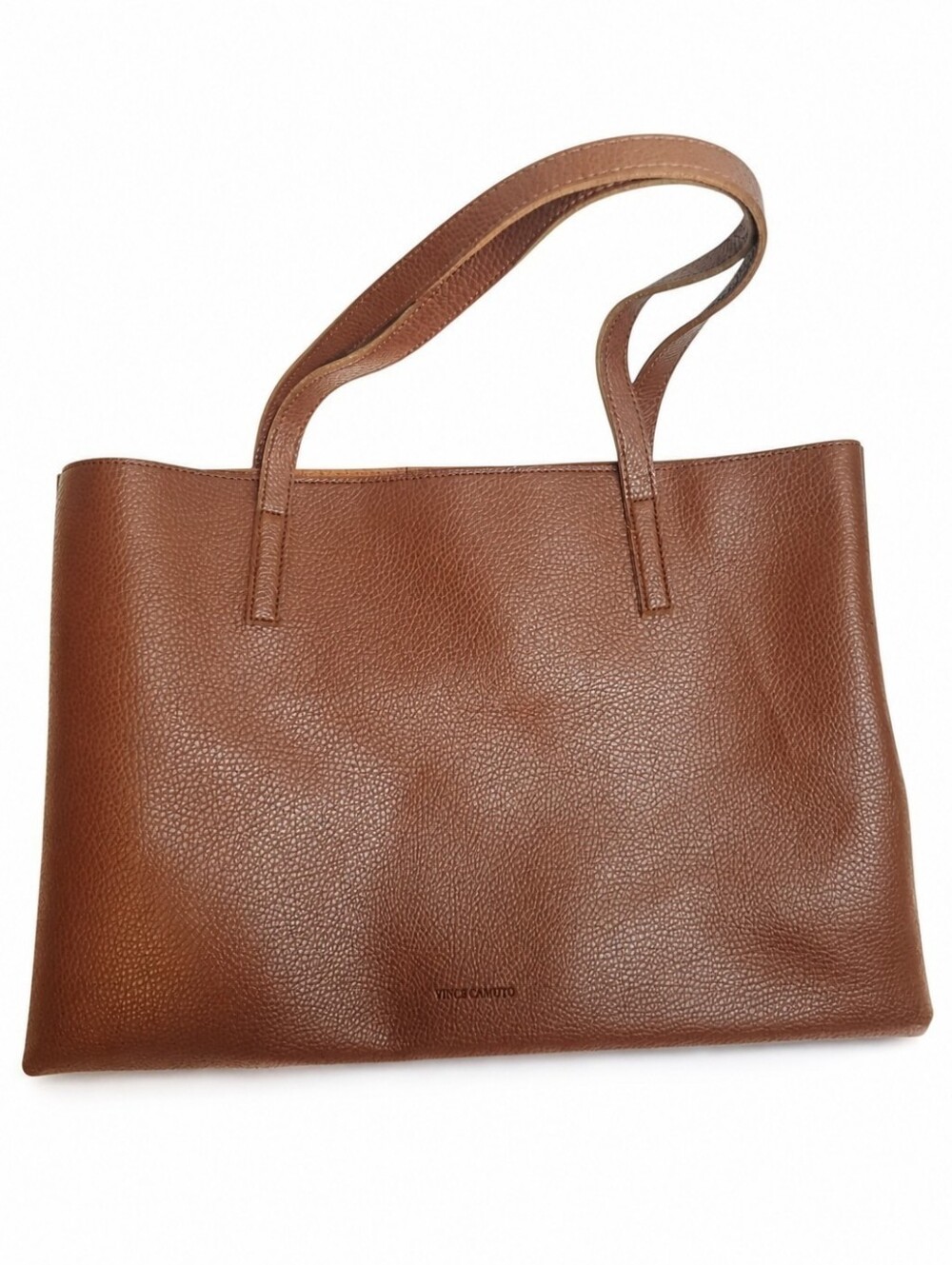Vince Camuto Brown Faux Leather Tote Bag